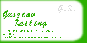 gusztav kailing business card